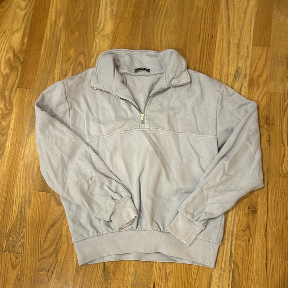 light blue brandy melville quarter zip